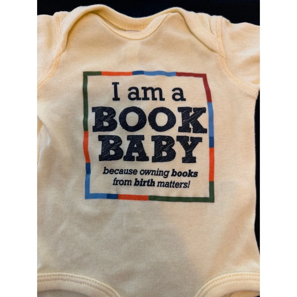 Rabbit Skins Book Baby Yellow Graphic Bodysuit 6 Months Book Harvest Literacy